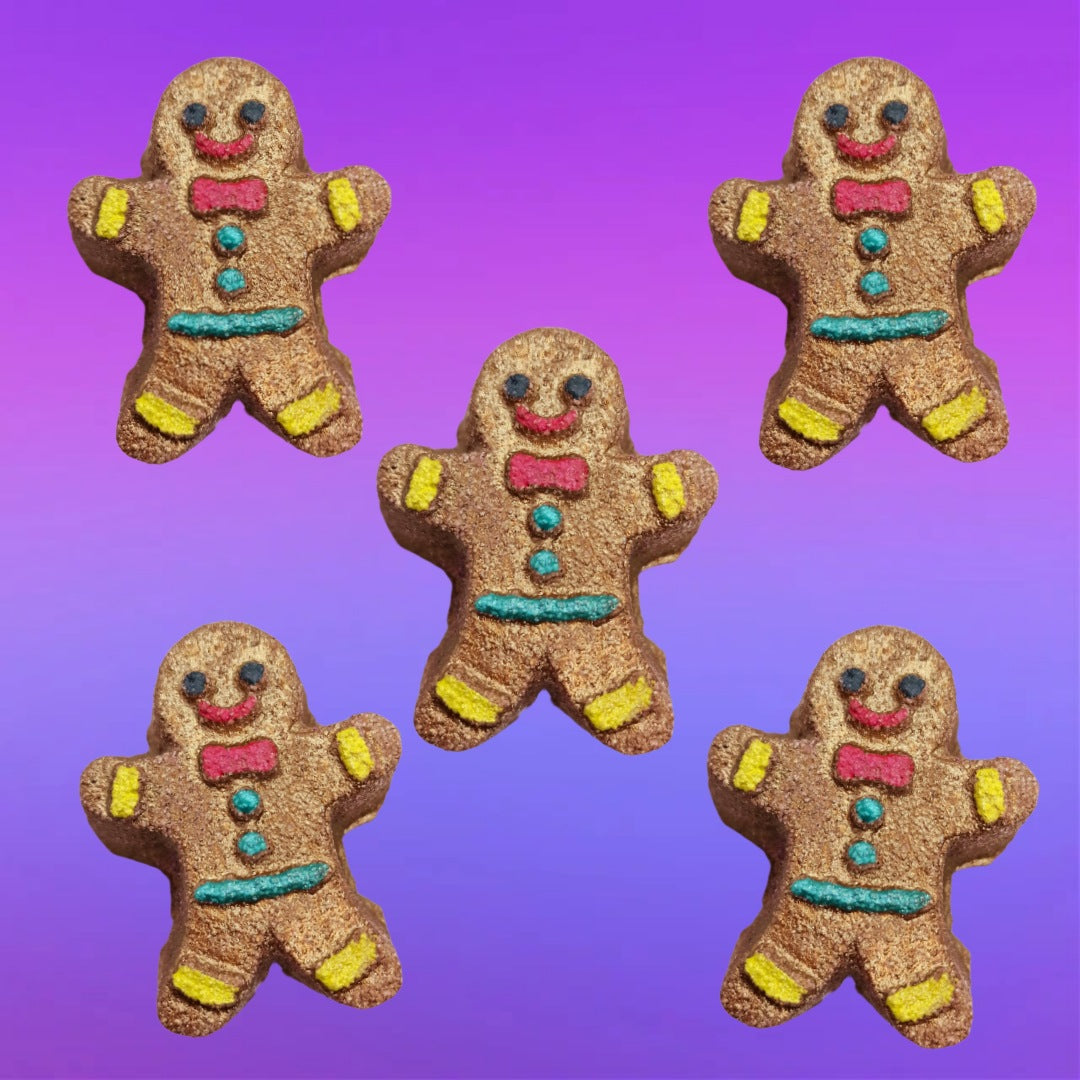 Mini Gingerbread Man Bath Bomb x 5 - ws