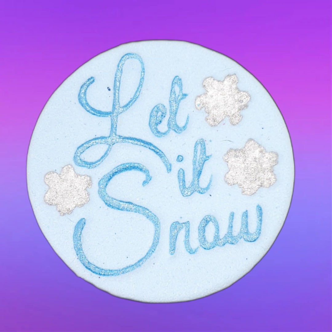 Let it snow bath bomb