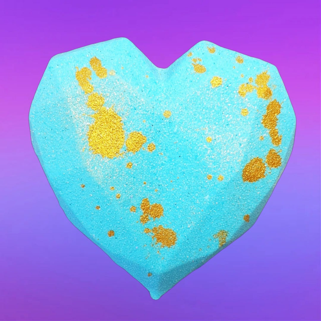 Geo Heart Bath Bomb - Blue