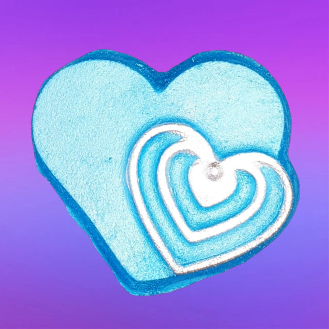 Love Heart Bath Bomb- Blue