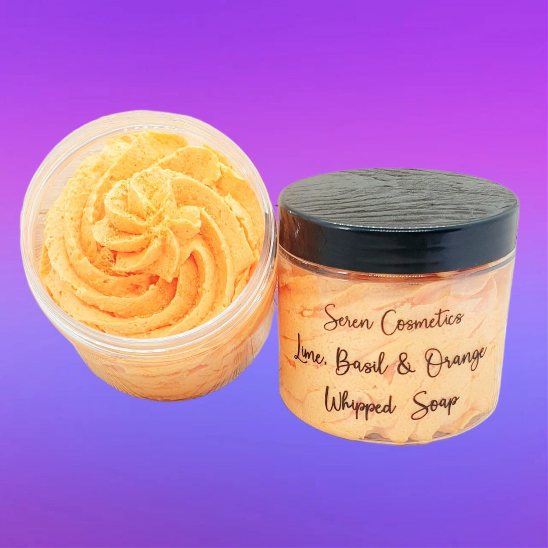 Lime, Basil & Orange Whipped Soap